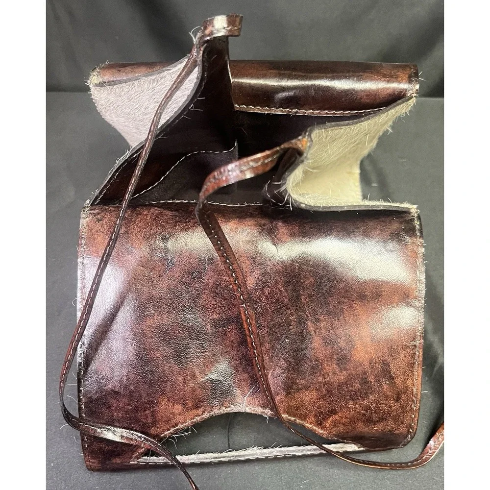 Cowhide Hair On 2 Bottle‎ Wine Carrier Bag Western Rodeo Cowgirl Rancher cowboy